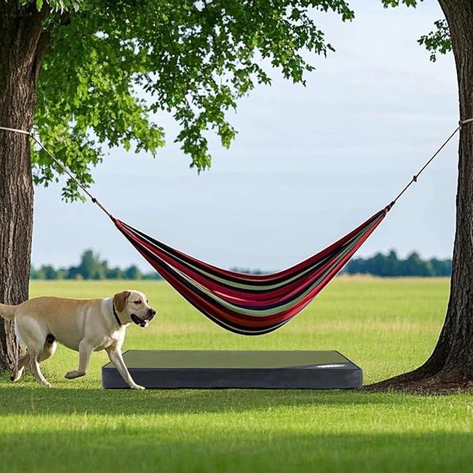 Orthopedic Outdoor Waterproof Dog Beds for Extra Large Dogs, Washable Crate Bed with Egg Crate Foam Pet Bed Mat and Removable Oxford Fabric Cooling Cover Bed,45"x 32", Dark Green