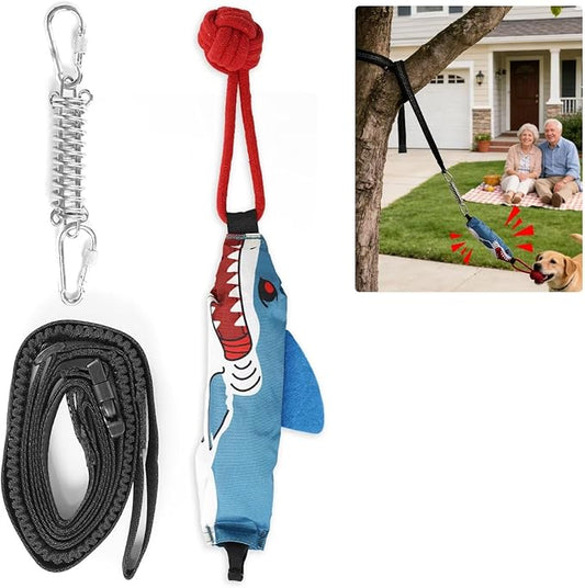 Outdoor Tether Tug Dog Toy with Ground Stake, Heavy Duty Rope Tug of War Toy for Aggressive Chewers, Interactive Self Play Yard Tug Toy for Large Medium Dogs