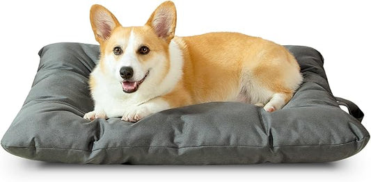 Extra Large Dog Bed Comfy Oxford Pillow Dog Mat Washable Outdoor Kennel Crate Sleeping Pad Pet Beds 41”Lx27”W,Gray