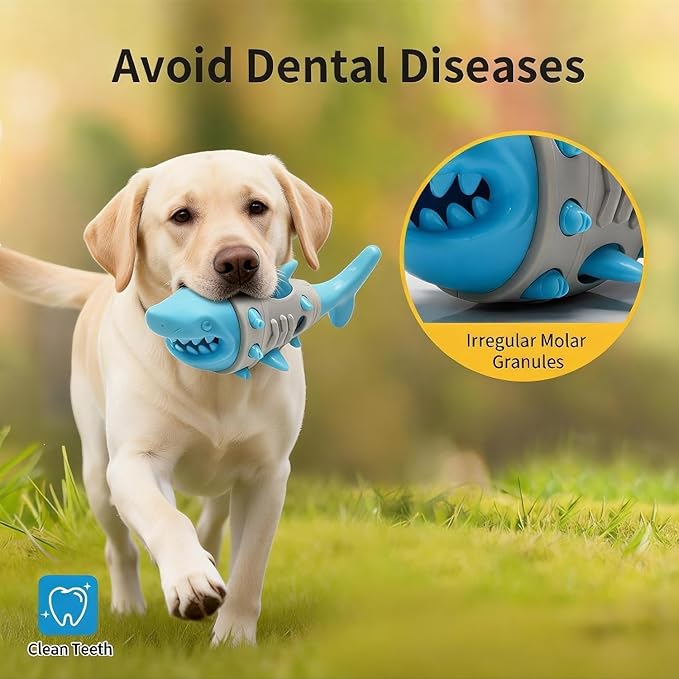 Dog Toys for Aggressive Chewers - Indestructible TPR Material with Treat Holes for Puppy Teething, Boredom Relief & Mental Stimulation - Tough Toy for Small, Medium, Large Breeds