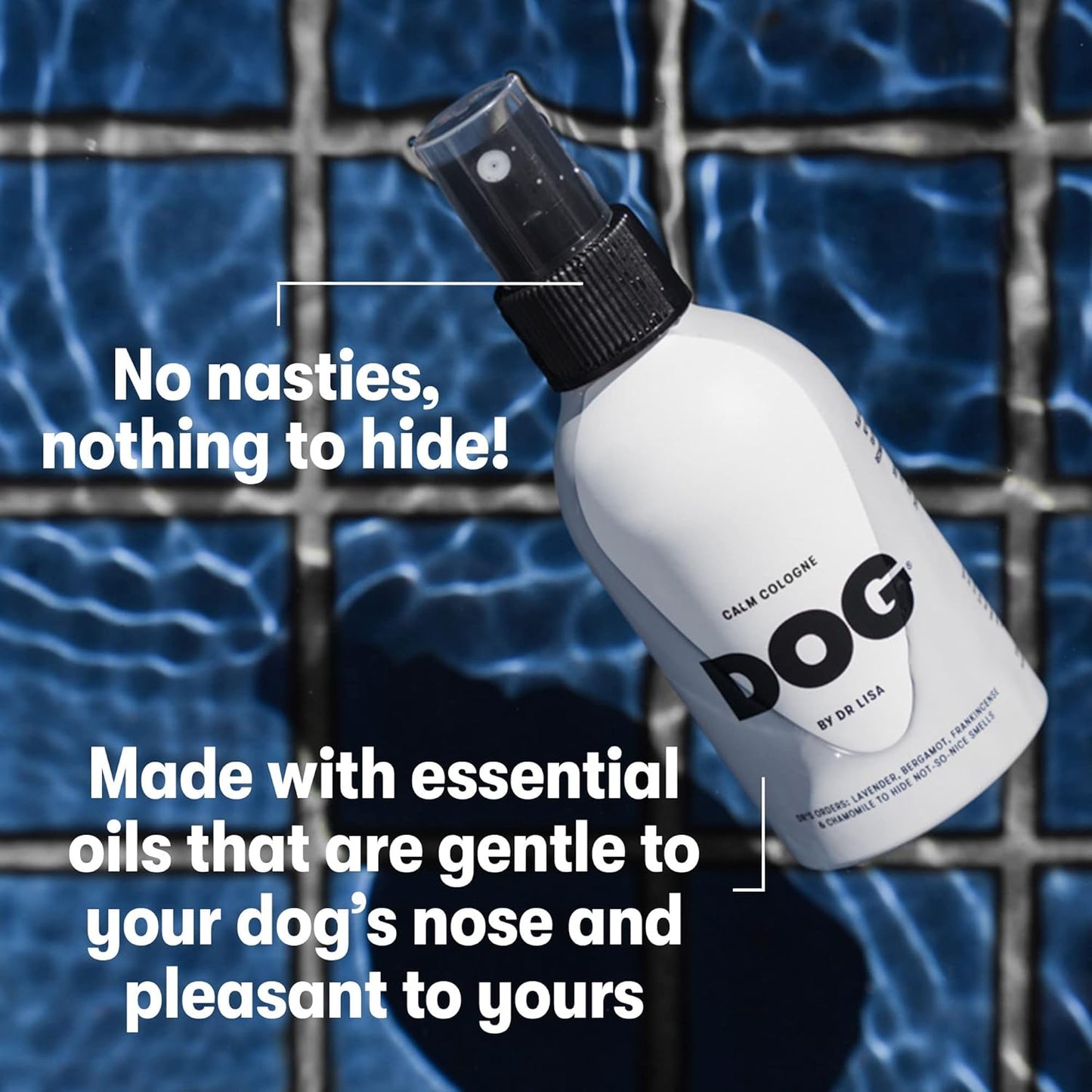 DOG by Dr Lisa - Spring Cologne - With Rose Geranium and Orange - Natural Dog Perfume - Pet Deodorant Spray - Plant-Based Essential Oils - Vegan - 4.2oz