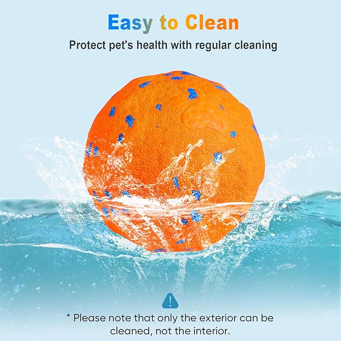 TVM Interactive Dog Toys Ball, Automatic Moving, Bouncing Chew Toys, E-TPU Material, Suitable for Large and Medium-Sized Dogs, Used for Boredom Relief and Daily Training (Orange) (Orange)