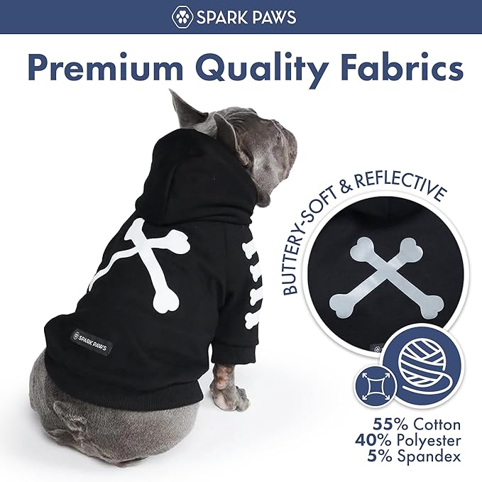 Spark Paws Dog Hoodie – Premium Dog Sweater for Small, Medium, and Large Dogs | Warm Outfits for French Bulldogs, Pitbull, Puppy, Winter Jacket Alternative - Woof - S