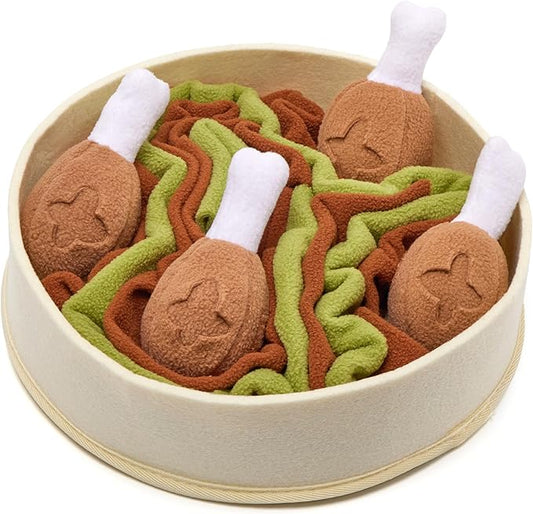 Dog Enrichment Toys Interactive Dog Treat Puzzle, Squeaky Dog Toys, Machine Washable Puzzle Hide Treats for Slow Feeder, Made of Recycled Materials, All Breed Sizes