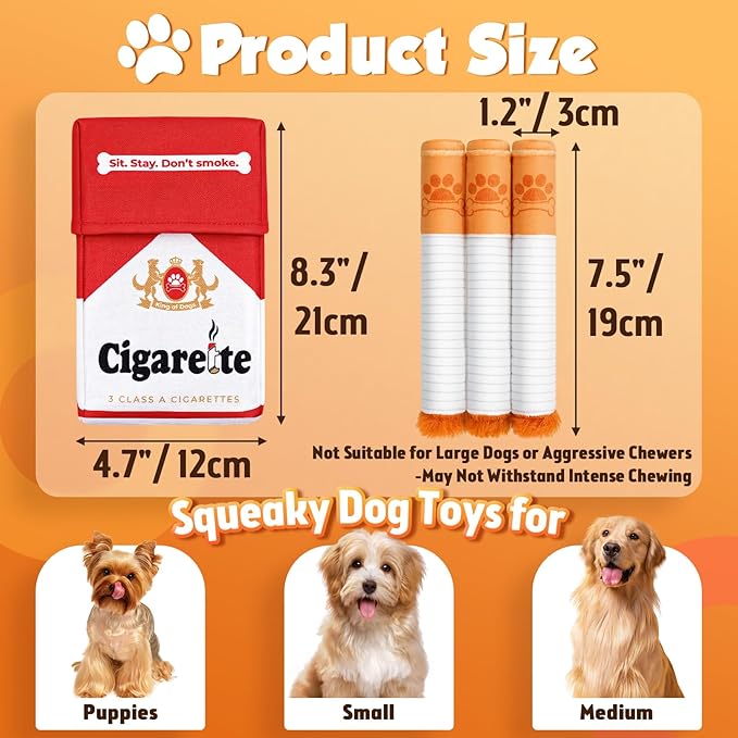 KEZKALS Interactive Dog Toys, 3 Pack Squeaky Dog Toy, Funny Dog Toys for Small Medium Dogs, Dog Gifts Stocking Stuffers, Funny Plush Pet Supplies with Treat Box for Christmas Birthday