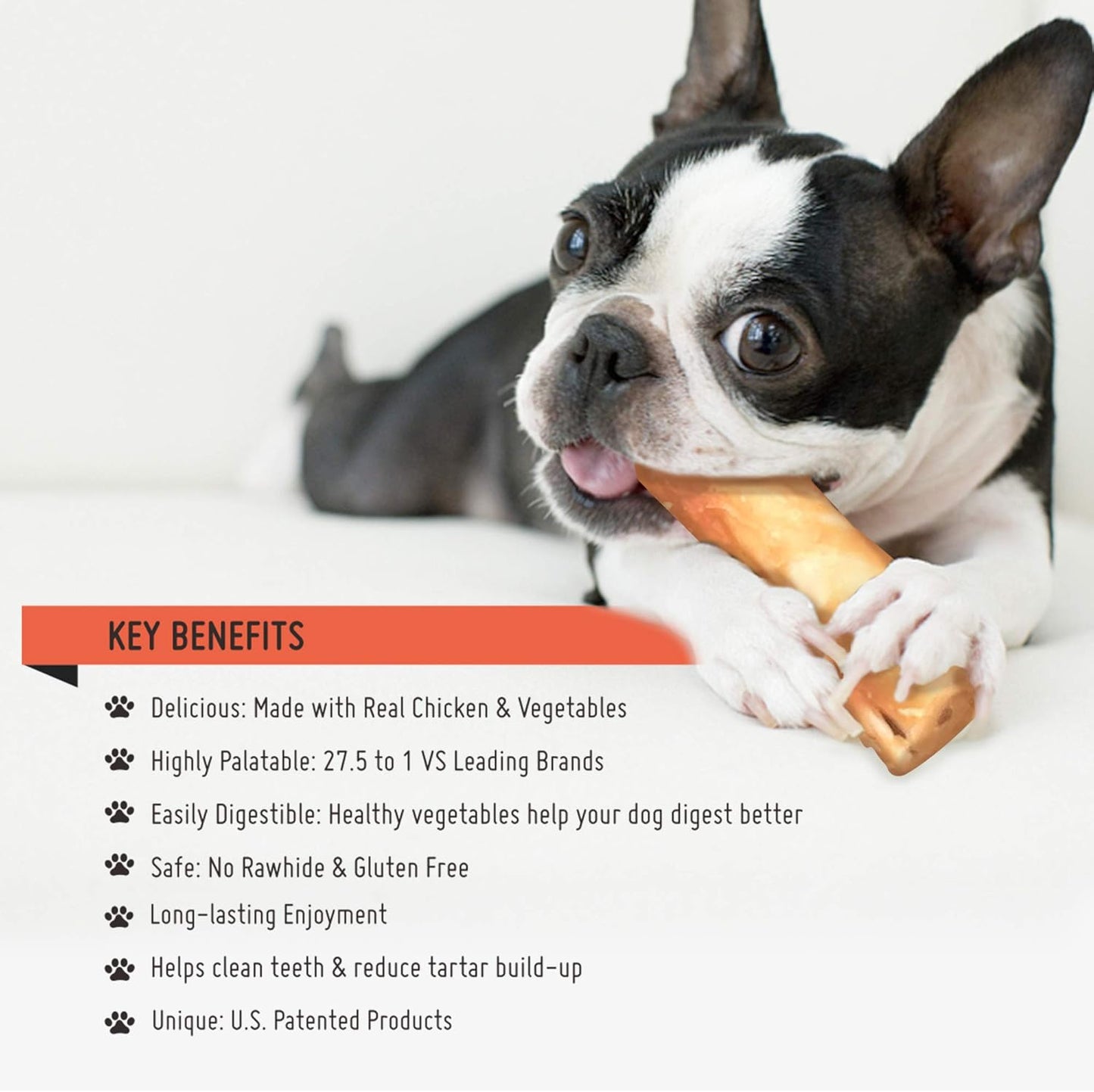 Gluten Free Rawhide Free Dog Chew Chicken Rolls Mini 2.5" for Small Dogs 10 pcs/Pack (Mini 2.5" 10pcs/Pack x2 Packs)