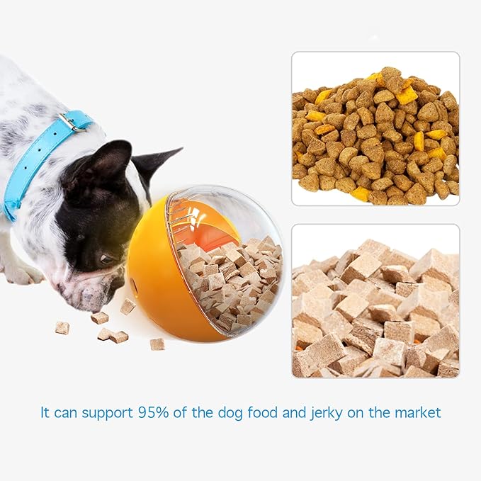 Dog Treat Ball, Interactive Squeaky Mental Stimulation Toys, Slow Feeder Puzzle Toys for Medium/Large Dog Breeds