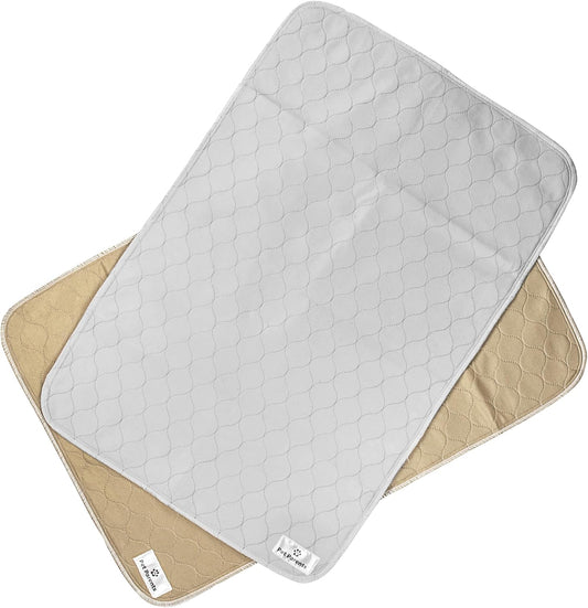 Pet Parents® Pawtect® Pads Washable Pee Pads for Dogs (2pack) of Premium Dog Pee Pads, Waterproof Puppy Pads & Reusable Dog Pads, Whelping Pads & Modern Pee Pads for Dogs (Tan/Grey, 24x36)
