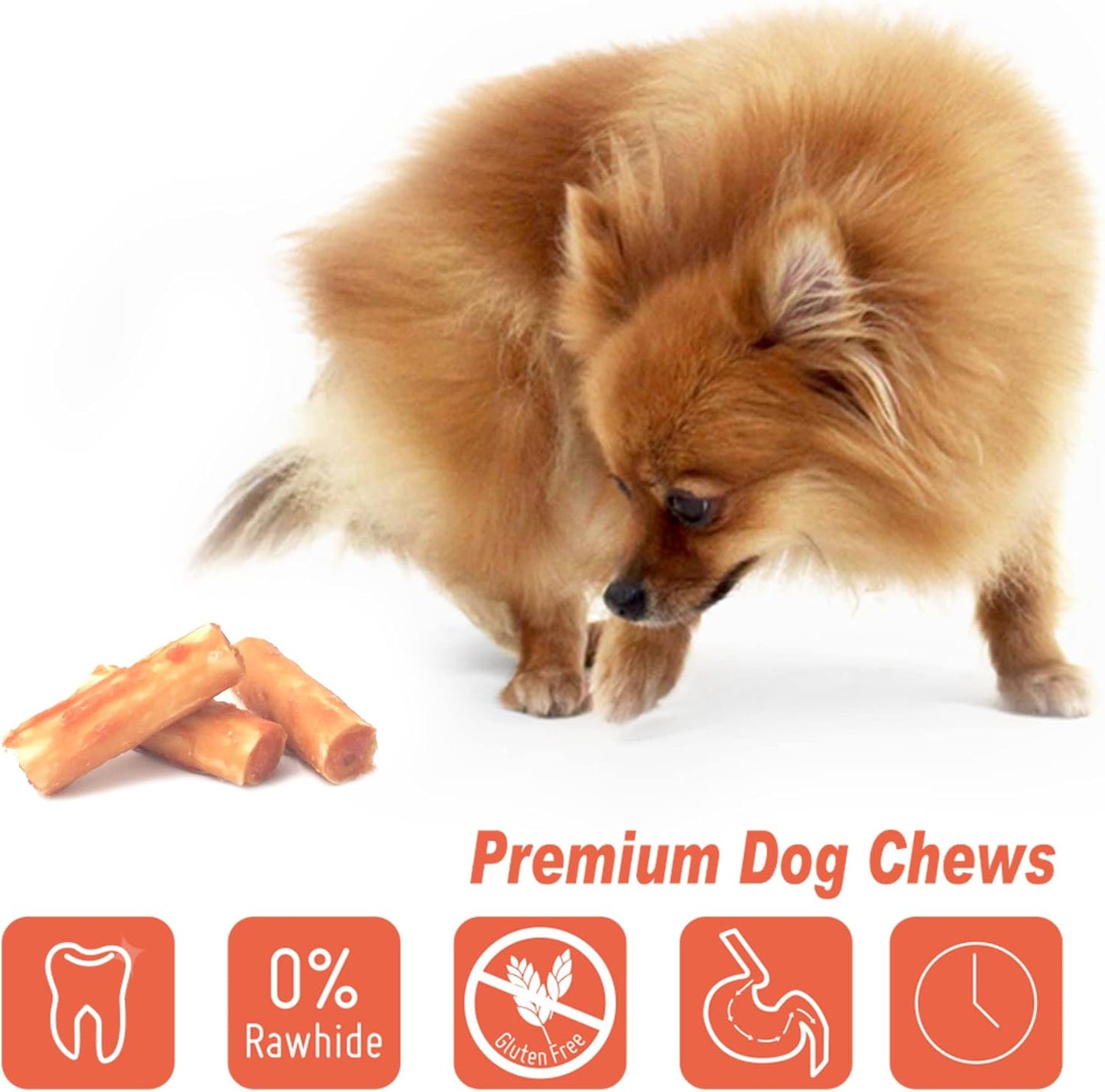 Gluten Free Rawhide Free Dog Chew Chicken Rolls Mini 2.5" for Small Dogs 10 pcs/Pack
