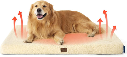 Bedsure Self Warming Dog Beds Large Sized Dog - Extra-Large Puppy Bed with Removable Washable Cover, Orthopedic Egg Crate Foam Pet Mat, Suitable for Pet Up to 100 lbs
