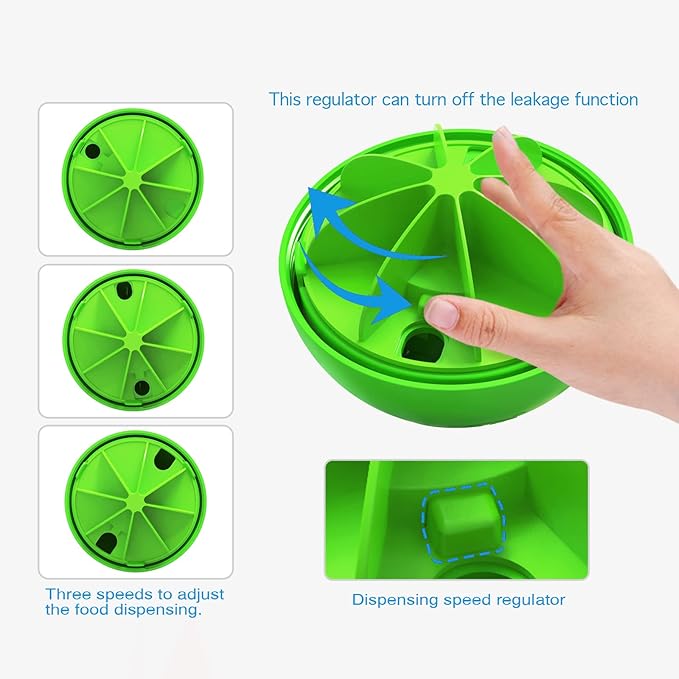 Dog Treat Ball, Dog Food Puzzle Slow Feeder Interactive Squeaky Mental Stimulation Toys, Dog& Cat Treat Dispenser Puzzle Toys Active Rolling Balls for Medium/Large Dog Breeds