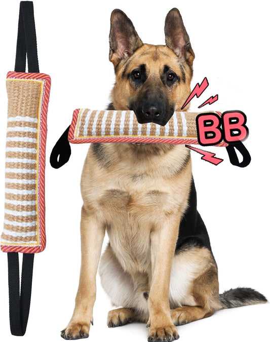 Clysoru Tug Toy for Dogs Squeaky Toy with 2 Strong Handles Lasting Training Equipment Puppy to Large Dog Interactive Toys of War Pull Indestructible Rope Pet Crinkle Teething (Flower)