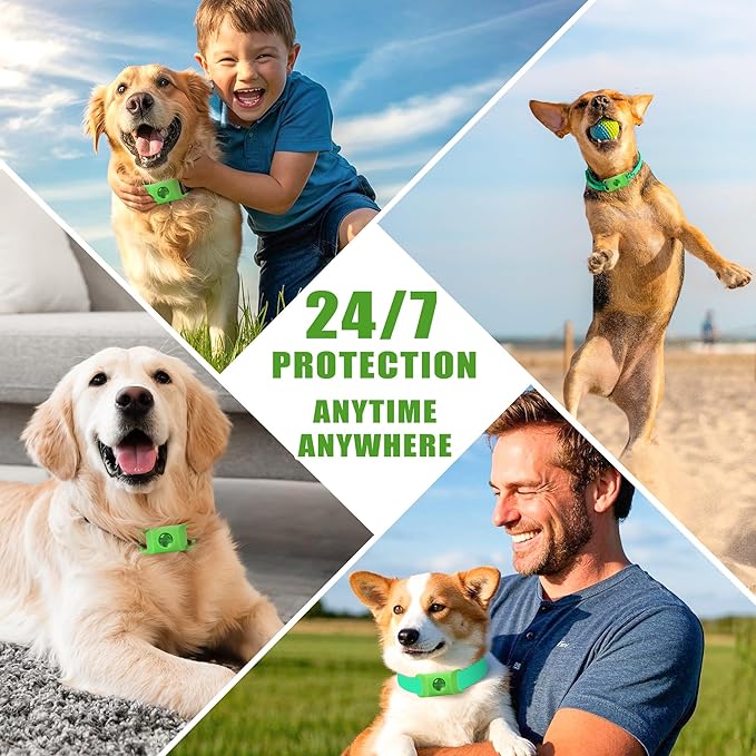 Natural Flea and Tick Collar + Pendant for Dogs – Waterproof, Adjustable Fit, 8+ Months Protection, 3 Refills Included