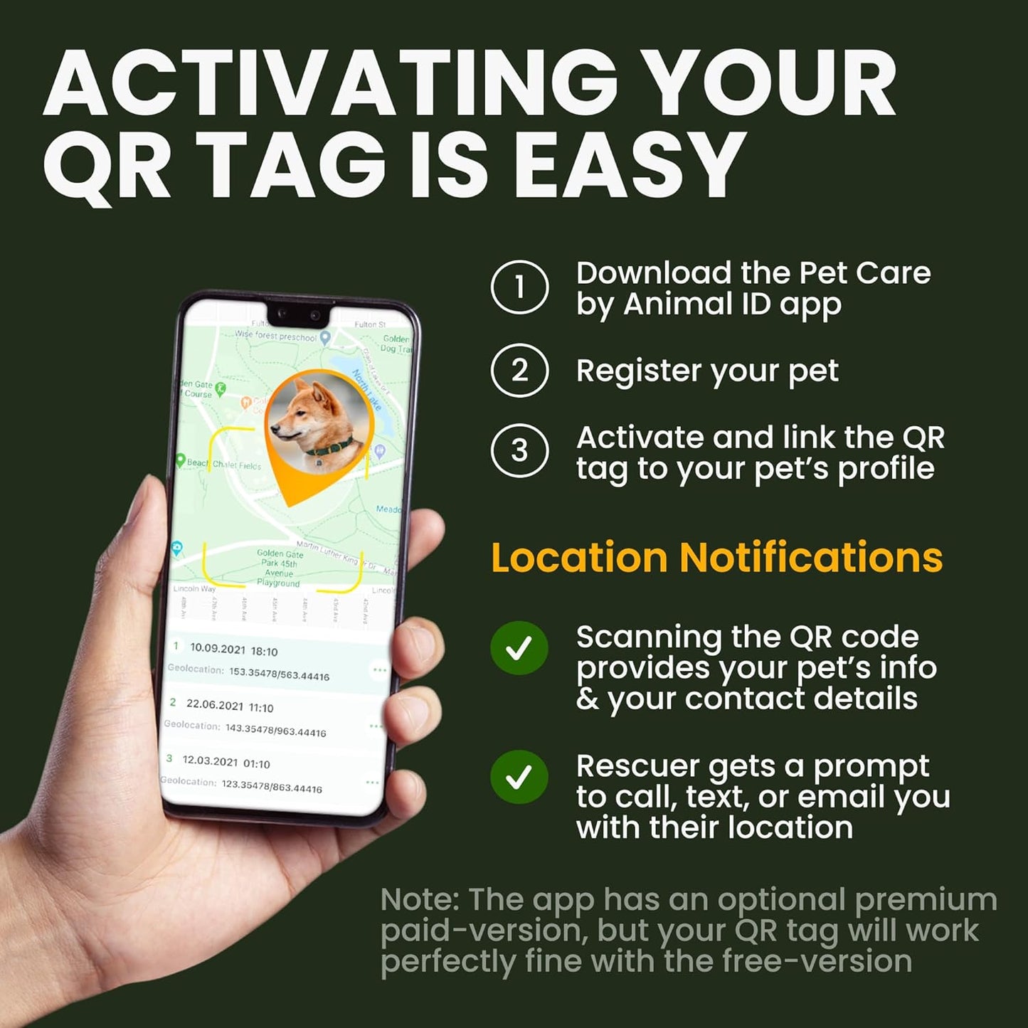 BronzeDog Rolled Leather Dog Collar with QR ID Tag, Adjustable Soft Round Collars for Small Medium Large Dogs Puppy (7" - 10" Neck Size, Emerald Green)