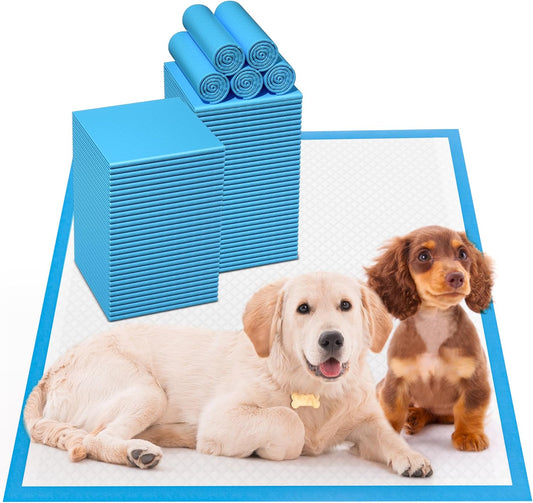 Upgrade Leak-Proof Pet Training and Puppy Pads, Jumbo Pee Pads for Dogs with Thicken Polymer Heavy Absorbency, Quick Dry Disposable Pee Pads for Cats Dogs