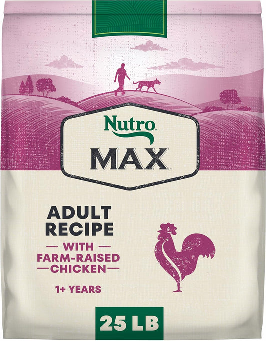 Nutro Max Adult Dry Dog Food with Farm-Raised Chicken, 25 lb. Bag
