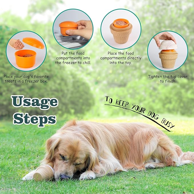 Multi-Functional Interactive Dog Toys for Aggressive Chewers, Indestructible Dog Toys for Medium/Large Breeds,Frozen Dog Treat Dispenser to Keep Them Busy,Reduces Anxiety(Pack of 1)