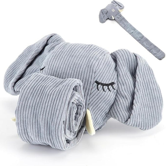 Trunk or Treat Plush Toy for Dogs, Snuffle Interactive Dog Treat Puzzle, Puppy Plush Toy, Machine Washable Dog Enrichment, Made of Recycled Materials, All Breed Sizes, Elephant