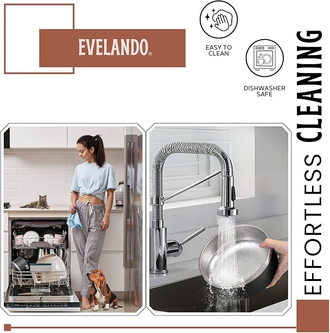 EVELANDO® 64 oz Stainless Steel Dog Bowl – 8-Cup Non-Slip, BPA-Free Feeder for Medium & Large Dogs – Indoor/Outdoor Water Dish for Pets – Easy-to-Clean Metal Feeding Solution
