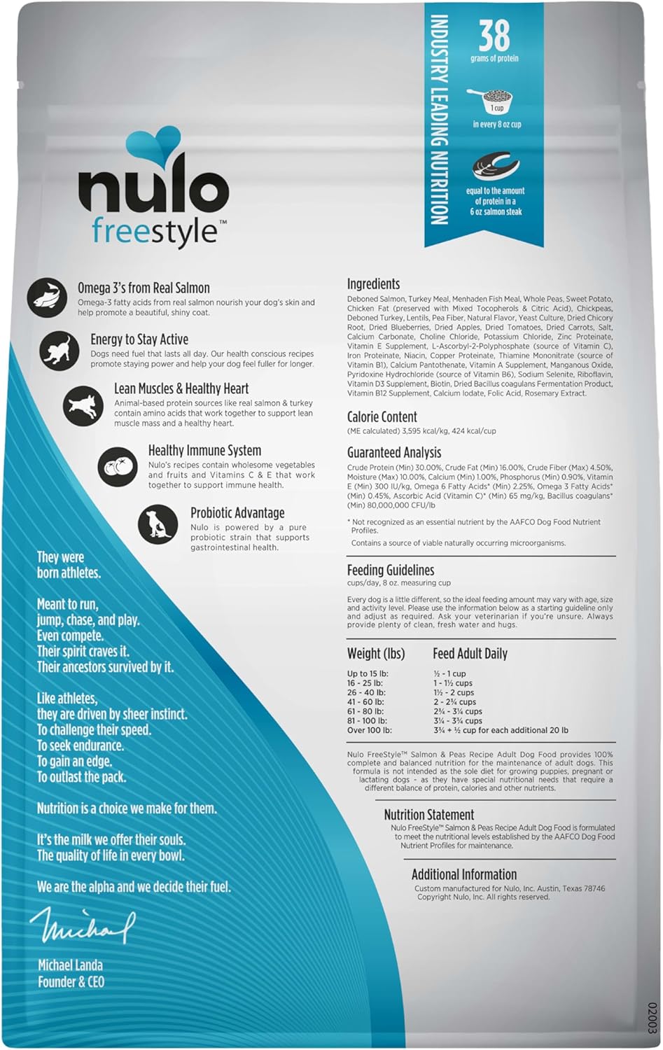 Nulo Freestyle Adult Dog Food, Premium All Natural Grain-Free Dry Small Kibble Dog Food, with BC30 Probiotic for Healthy Digestion, and High Animal-Based Protein with no Chicken or Egg Alternatives