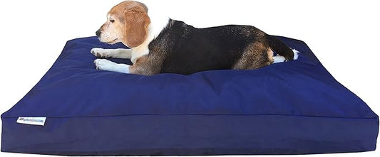 Dogbed4less Large Memory Foam Dog Bed Pillow with Orthopedic Comfort, Waterproof Liner and Heavy Duty 1680 Nylon Cover 41X27 Inches, Blue