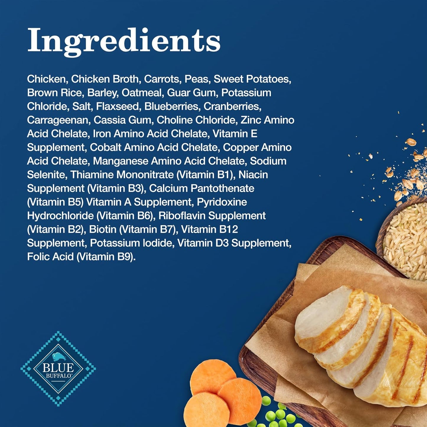 Blue Buffalo Homestyle Recipe Adult Wet Dog Food, Made with Natural Ingredients, Chicken Dinner With Garden Vegetables, 12.5-oz Can (Pack of 12)