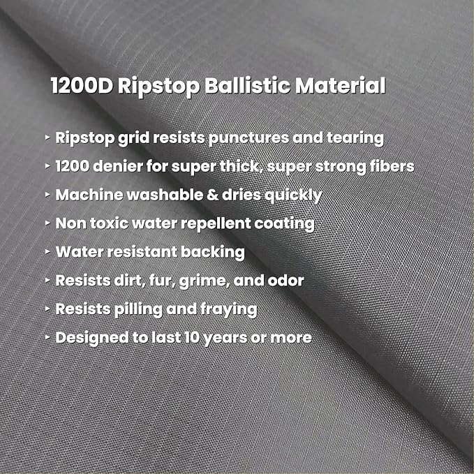 K9 Ballistics Tough Ripstop Dog Crate Pad - Durable, Machine Washable Kennel & Travel Mat for Puppies and Medium Dogs, 35 x 22 fits 36” Wire Crate, Sage Green