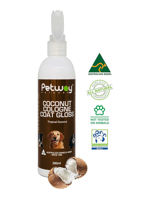 Petcare Coconut Dog Cologne, Natural Dog Cologne Spray with Coconut, Dog Deodorising Spray, Dog Odour Eliminator for Home, Dog Deodorant Spray for Smelly Dogs, Dog Grooming Spray, 250ml