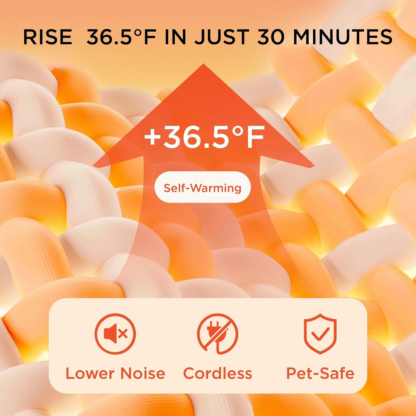 Bedsure Self Warming Dog Beds Large Sized Dog - Comfy Puppy Beds with Removable Washable Cover, Orthopedic Egg Crate Foam Pet Mat, Suitable for Pet Up to 65 lbs