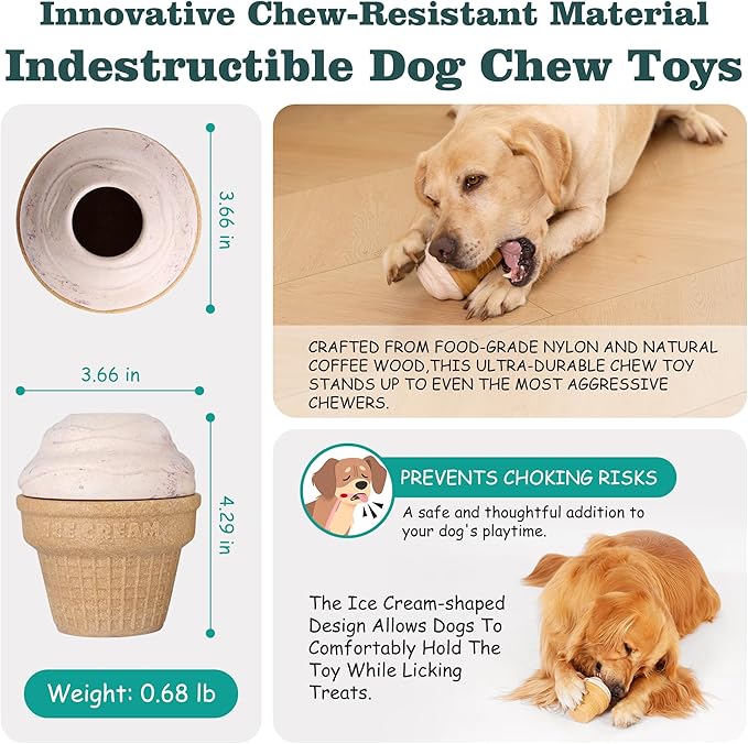 Multi-Functional Interactive Dog Toys for Aggressive Chewers, Indestructible Dog Toys for Medium/Large Breeds,Frozen Dog Treat Dispenser to Keep Them Busy,Reduces Anxiety(Pack of 1)