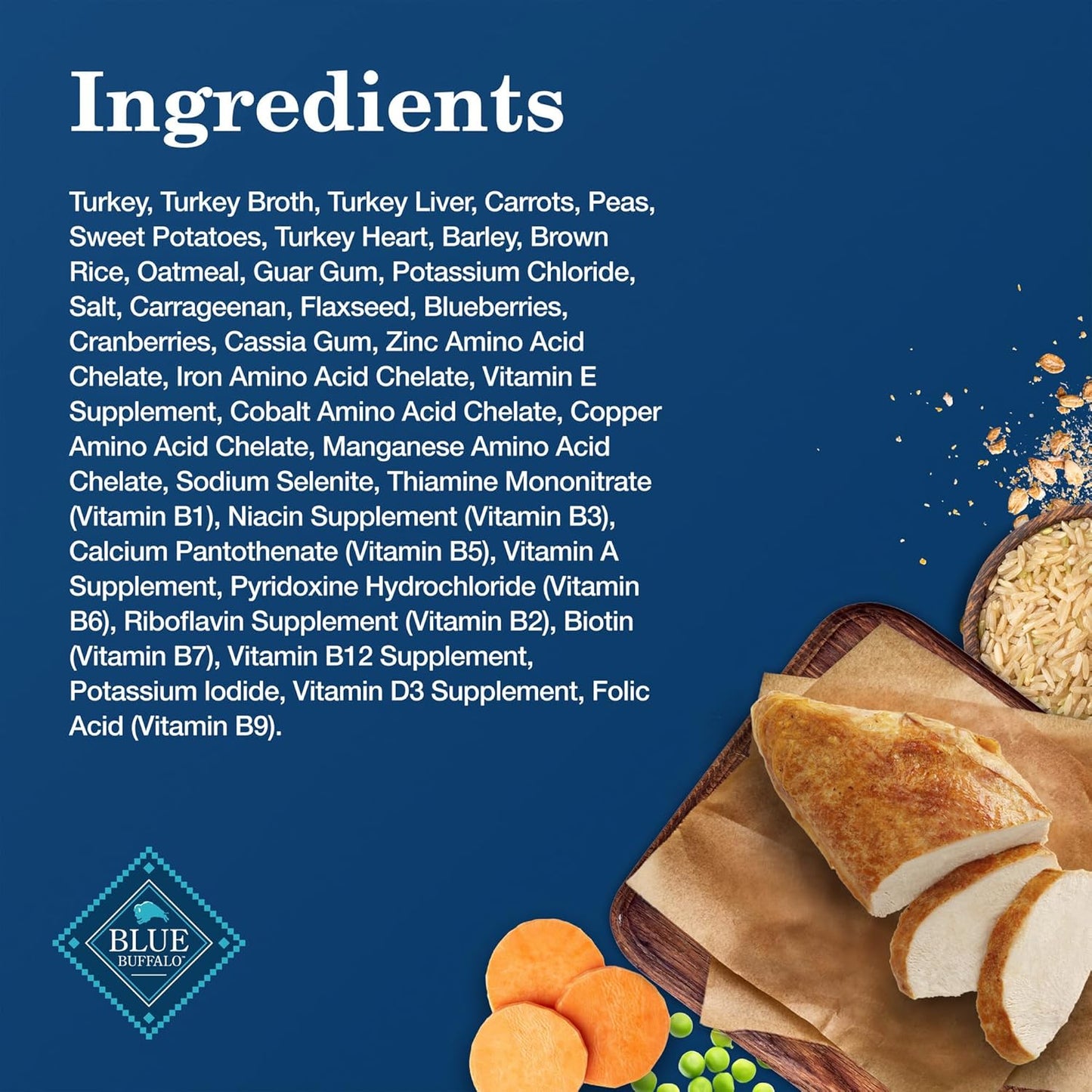 Blue Buffalo Homestyle Recipe Adult Wet Dog Food, Made with Natural Ingredients, Turkey Dinner With Garden Vegetables, 12.5-oz Can (Pack of 12)