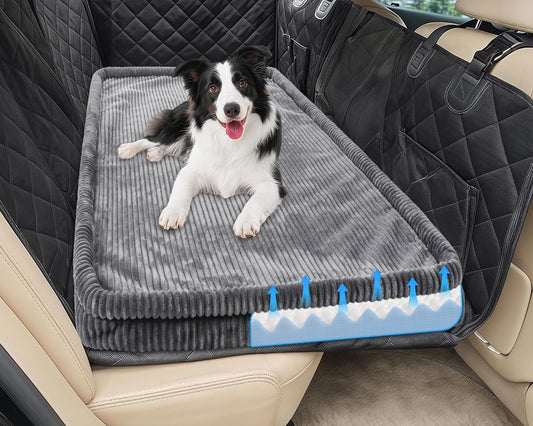 Dog Car Bed, Non-Slip Backseat Extender Pet Mat, Removable Washable Dog Bed for SUVs, Sedans & Trucks, Anti-Slip Travel Bed for Dogs, Easy Clean & Scratch-Proof & Comfort (56"x28.7")