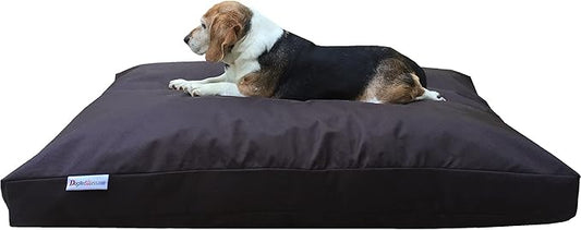 Dogbed4less Memory Foam Dog Bed for Medium to Large Dogs with Orthopedic Comfort, Waterproof Liner and Heavy Duty Nylon Cover 47X29 Pillow, Seal Brown