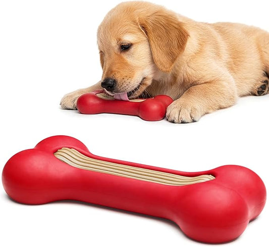 GoSports Pets PupsCream Frozen Dog Treat Holder - Dog Enrichment Fill and Freeze Bone Station - Helps Keep Dogs Busy