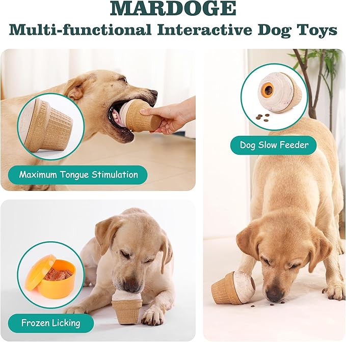 Multi-Functional Interactive Dog Toys for Aggressive Chewers, Indestructible Dog Toys for Medium/Large Breeds,Frozen Dog Treat Dispenser to Keep Them Busy,Reduces Anxiety(Pack of 1)