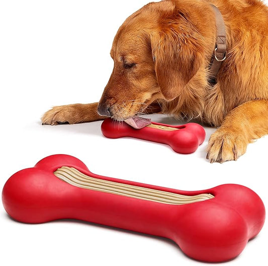 GoSports Pets PupsCream Frozen Dog Treat Holder - Dog Enrichment Fill and Freeze Bone Station - Helps Keep Dogs Busy