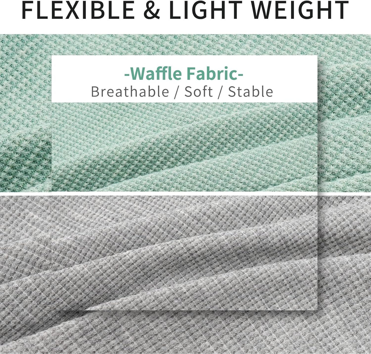 KYEESE 2Pack Dog Shirts Waffle for Small Dogs Stretchy T-Shirts Lightweight Tank Top Sleeveless Vest Breathable Cat Tee, Small, Green+Grey