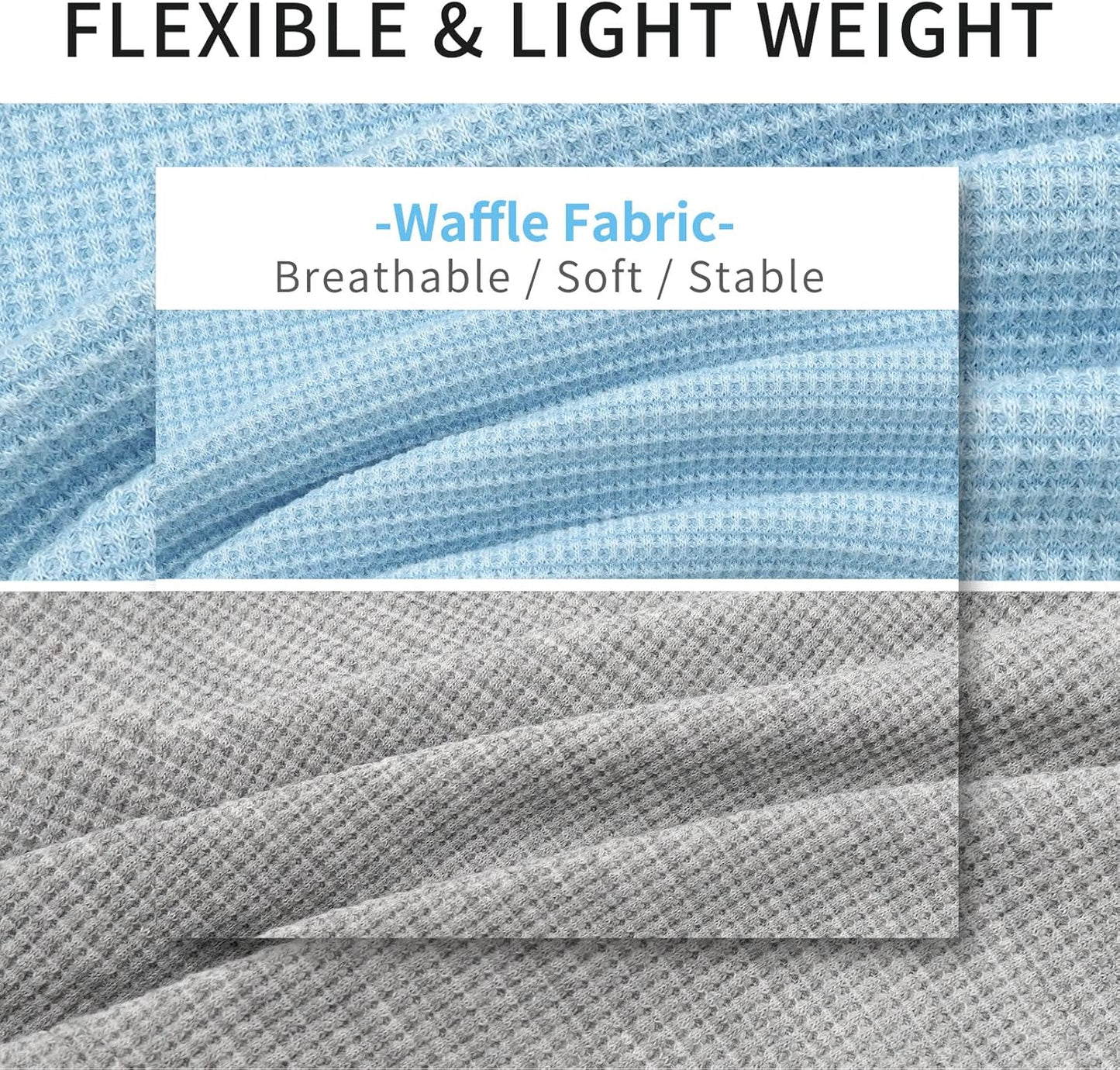 KYEESE 2Pack Dog Shirts Waffle for Small Dogs Stretchy Pet T-Shirts Lightweight Dog Tank Top Sleeveless Dogs Vest Breathable, X-Large, Blue+Grey