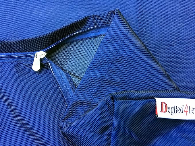 Dogbed4less XL Memory Foam Dog Bed for Medium to Large Dogs with Orthopedic Comfort, Waterproof Liner and Heavy Duty Nylon Cover 40X35 Pillow, Navy Blue